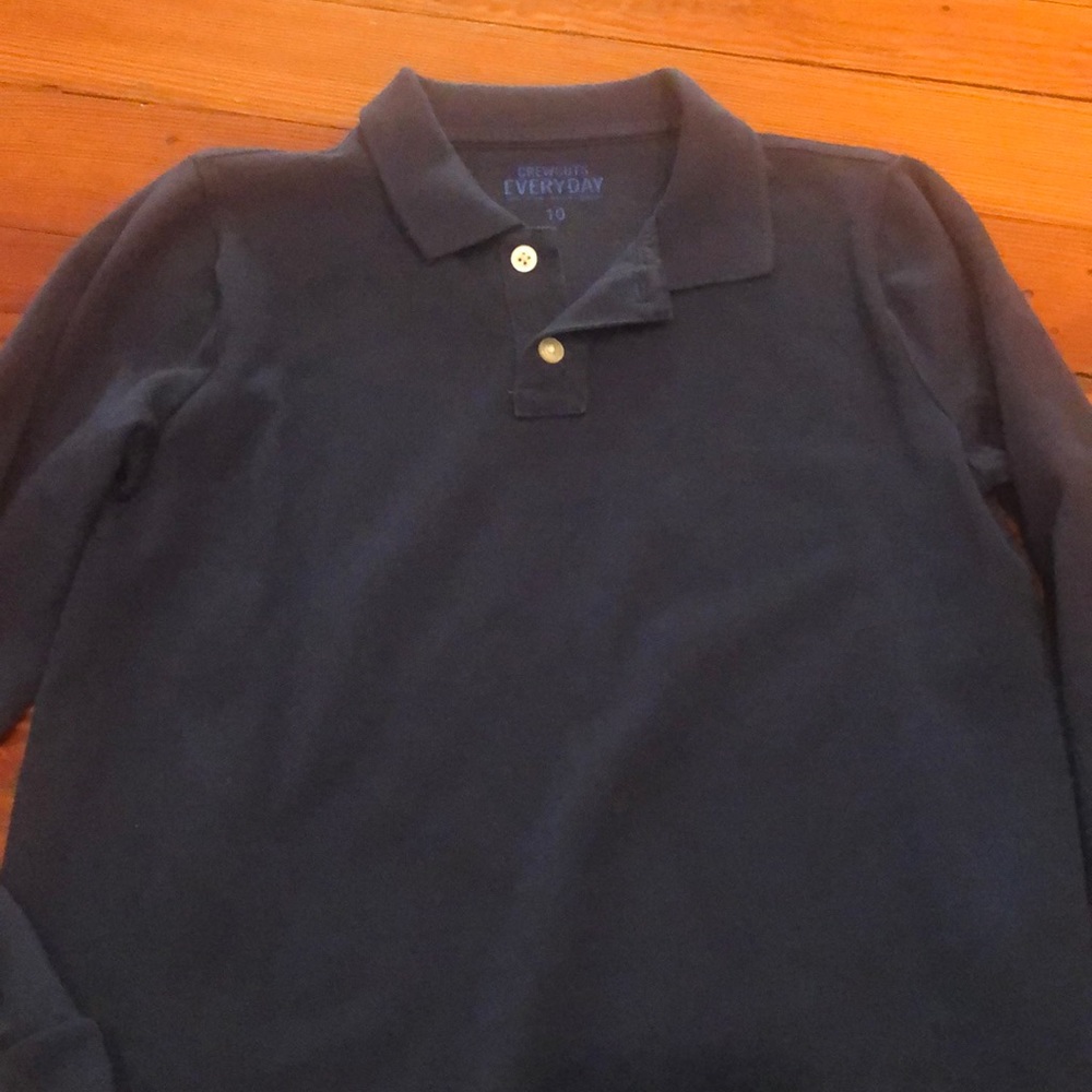 J Crew Crew Cuts long sleeve boys polo size 10